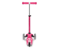 Niños Micro Patinete Mini Deluxe Rosa Luces LED