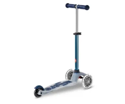 Micro Patinete Mini Deluxe Flux Neochrome Azul Luces LED^Niños Patinetes