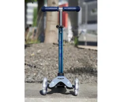 Micro Patinete Mini Deluxe Flux Neochrome Azul Luces LED^Niños Patinetes