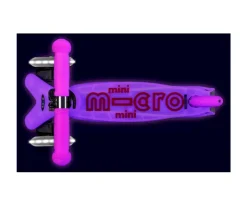 Niños Micro Patinete Mini Deluxe Glow Rosa con Luces LED