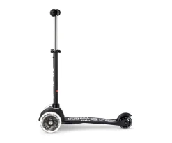 Niños Micro Patinete Mini Deluxe Eco Negro con Luces LED