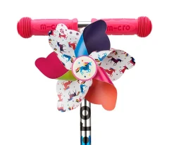 Niños Micro Patinete Mini Deluxe Glow Lime con Luces LED + Molinillo Unicornio