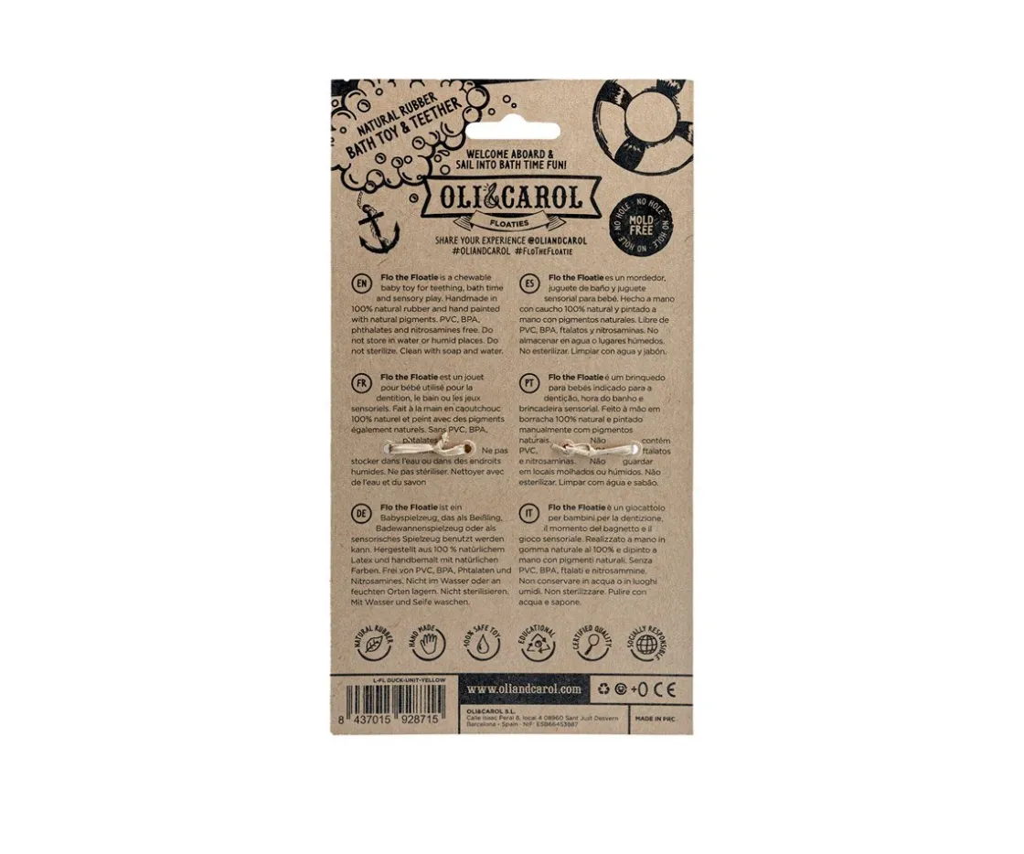 Niños Oli & Carol Pato de Baño Flo The Floatie Azul