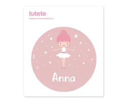 Tutete Pegatina Grande Bailarina para Caja Almuerzo