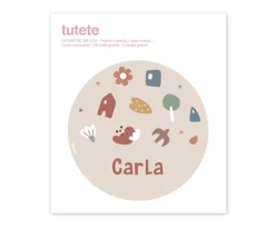 Tutete Pegatina Grande Geometric Nature para Caja Almuerzo