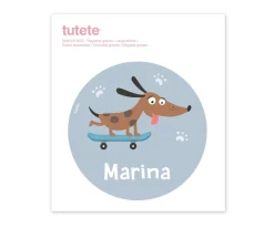 Tutete Pegatina Grande Skater Dog para Caja Almuerzo