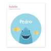 Tutete Pegatina Grande Tiburón para Caja Almuerzo