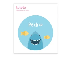 Tutete Pegatina Grande Tiburón para Caja Almuerzo