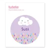 Tutete Pegatina Mediana Nube Lila