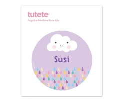 Tutete Pegatina Mediana Nube Lila