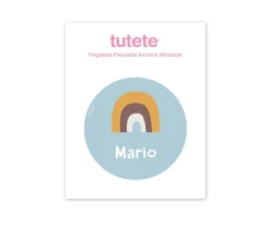 Tutete Pegatina Pequeña Arcoíris Mostaza para Botella y Cajas Almuerzo