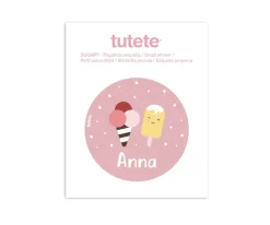 Tutete Pegatina Pequeña Sugary para Botella y Cajas Almuerzo