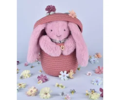 Doudou et Compagnie Peluche Conejito Rosa Fleurette 25 cm Personalizable^Niños Juguetes Para Recién Nacidos