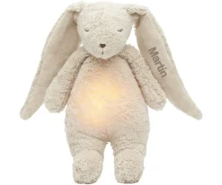 Niños Moonie Peluche Luz-Sonido Conejo Orgánico 2.0 Sand Personalizable
