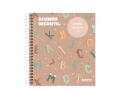 Tutete Pequeña Agenda Guardería Personalizable Funny Letters
