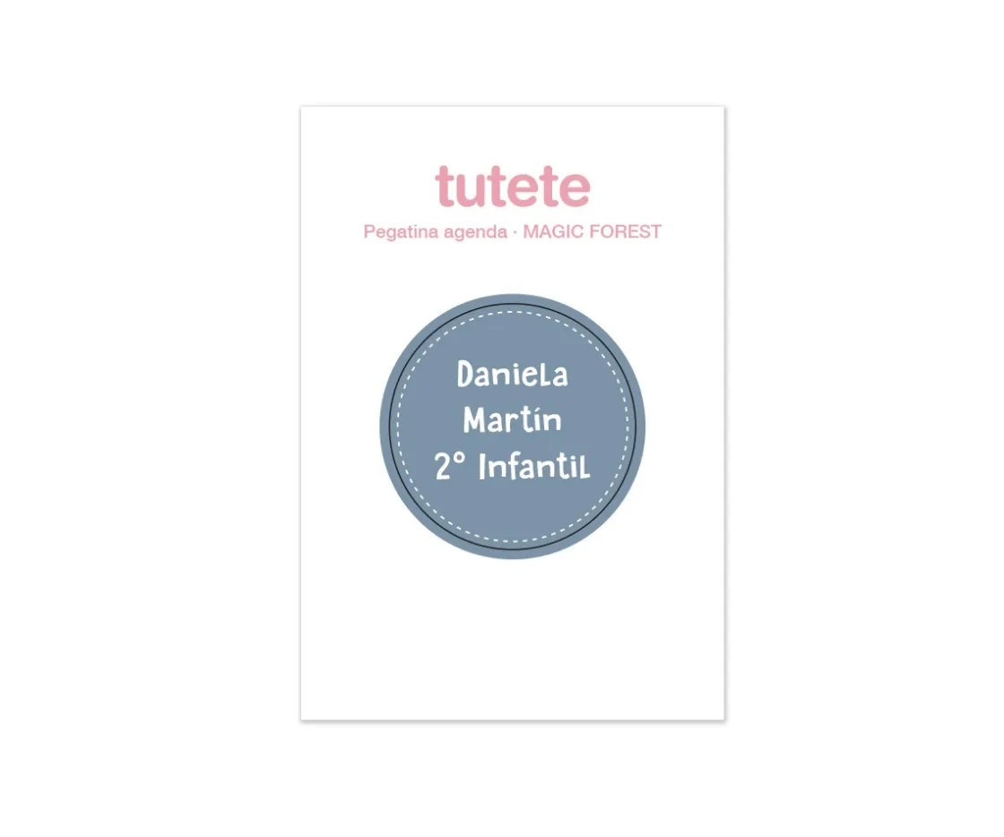Tutete Pequeña Agenda Guardería Personalizable Magical Forest