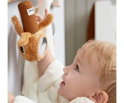 Done by Deer Pequeño Sonajero con Espejo Jelly Mostaza^ Sonajeros Bebé