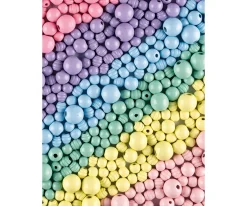 Niños Folia Perlas de Madera Jumbo Mix Pastel 1kg