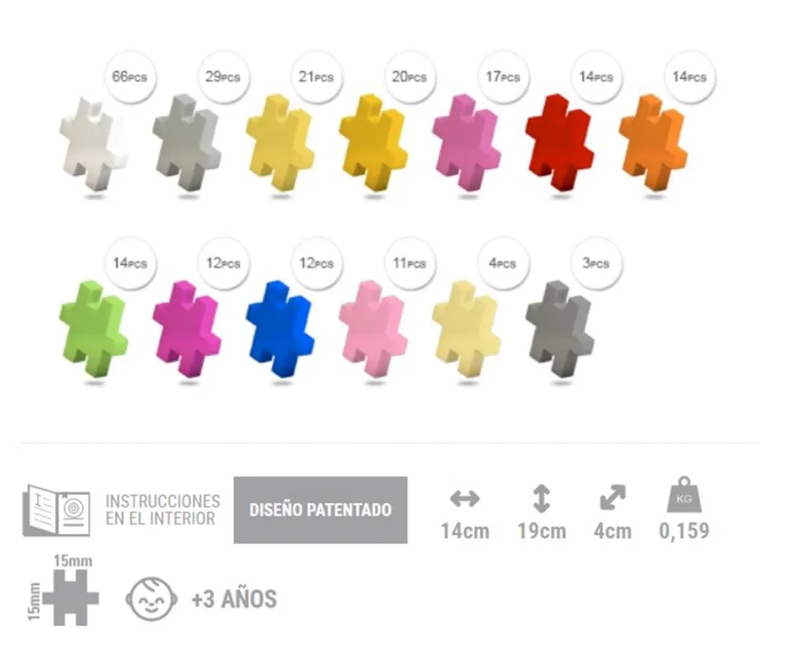 Niños Meli Piezas de Construcción Minis Tematic Unicornio