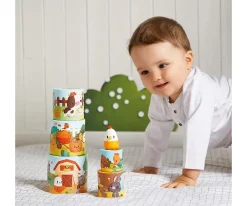 Niños Janod Pirámide Apilable Granja