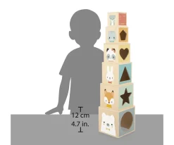Niños Janod Pirámide Apilable Pure 6 Cubos