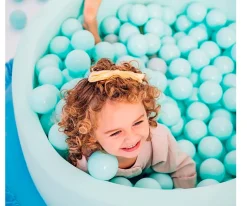 Niños MiniBe Piscina Bolas para Bebé Velvet Menta. Bolas Menta