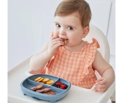 b.box Plato 2 en 1 con Ventosa y Compartimentos Extraíbles Ocean^ Comer Al Aire Libre