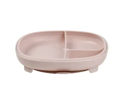 b.box Plato 2 en 1 con Ventosa y Compartimentos Extraíbles Blush