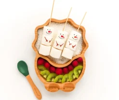 Ecorascals Plato Bambú con Ventosa Dino Navy^ Vajilla Infantil