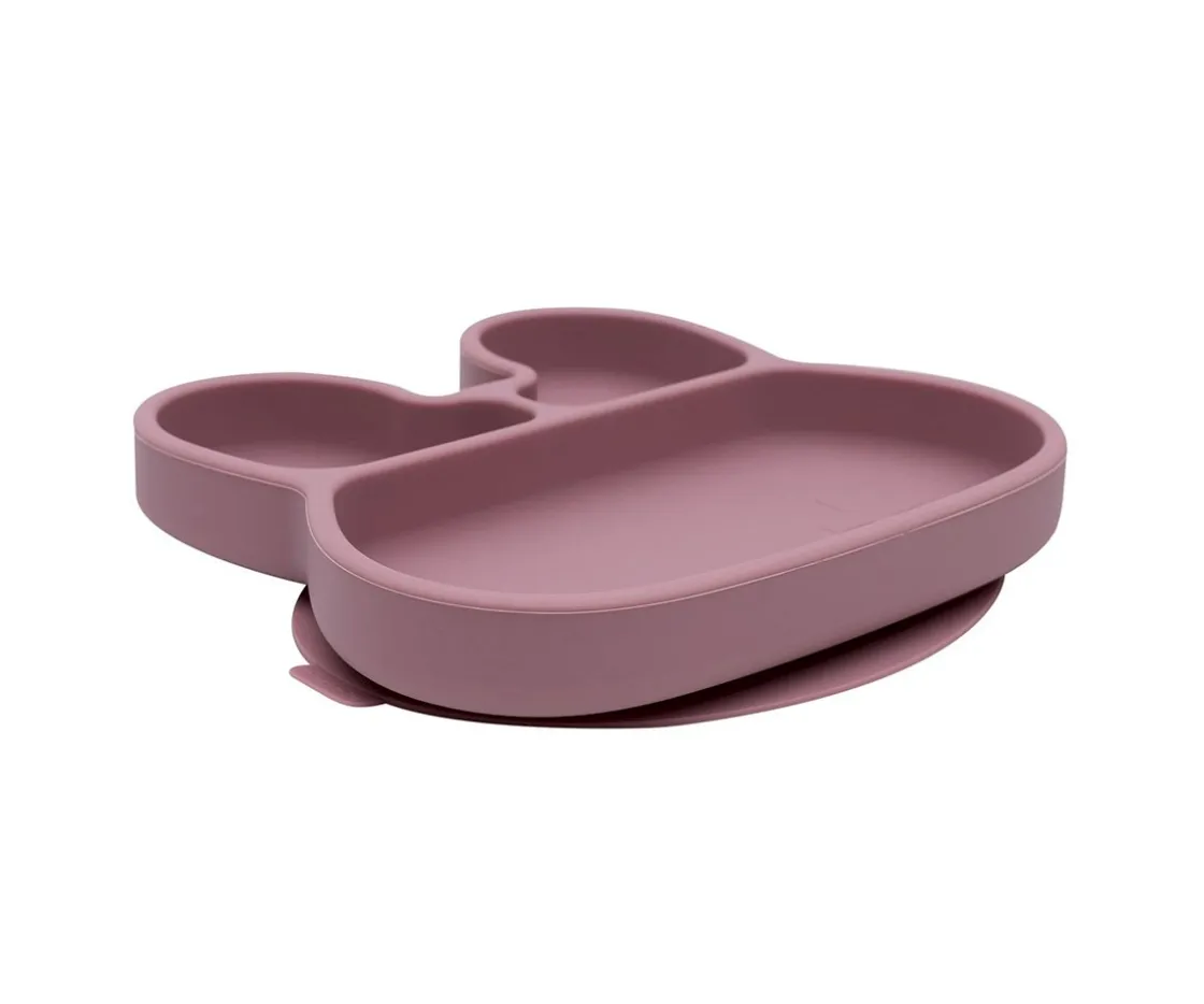 We Might Be Tiny Plato con Ventosa Conejito Rosa Empolvado^ Vajilla Infantil