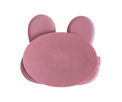 We Might Be Tiny Plato con Ventosa Conejito Rosa Empolvado^ Vajilla Infantil