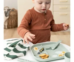 Done by Deer Plato Foodie Compartimentos Croco^ Vajilla Infantil