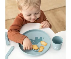 Done by Deer Plato Foodie Elphee Blue^ Vajilla Infantil