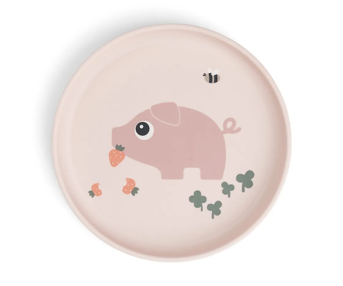 Done by Deer Plato Foodie Tiny Farm Powder^ Vajilla Infantil