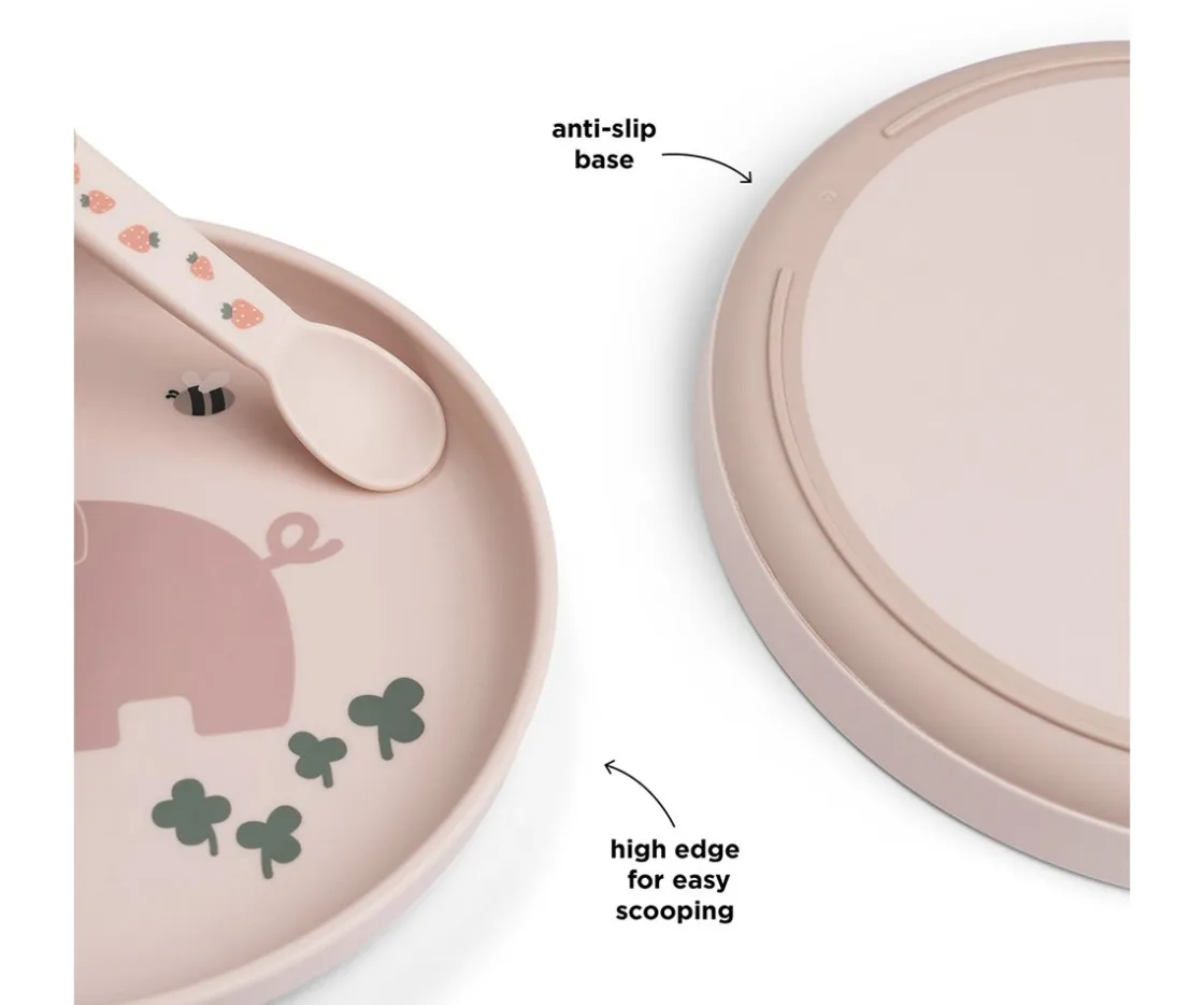 Done by Deer Plato Foodie Tiny Farm Powder^ Vajilla Infantil