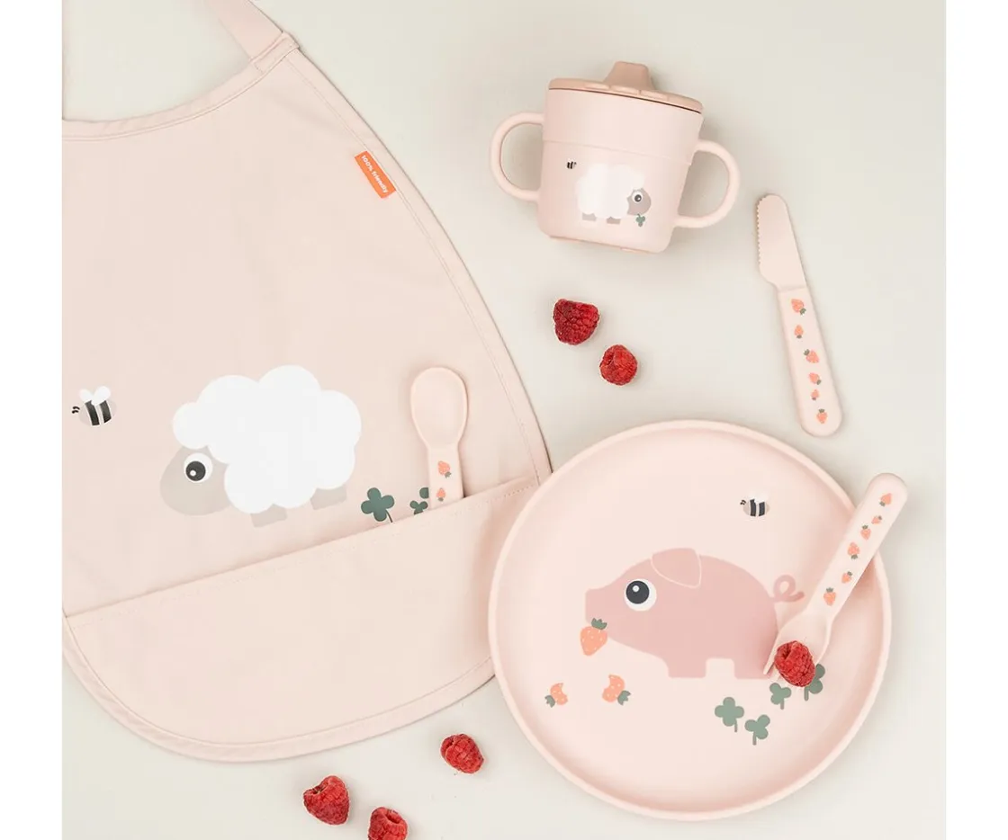 Done by Deer Plato Foodie Tiny Farm Powder^ Vajilla Infantil