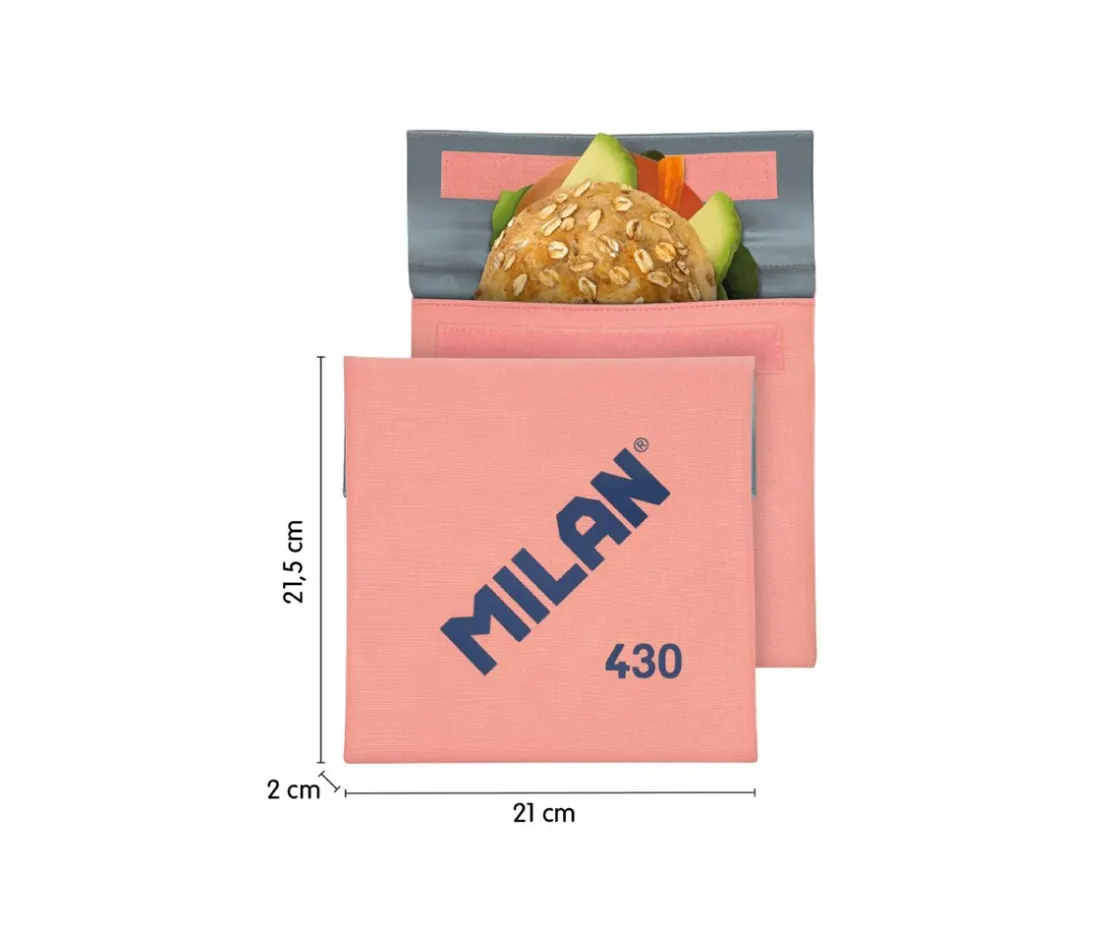 Milan Porta Alimentos Snack Colección 430 Since 1918 Rosa^ Fundas Para Almuerzo