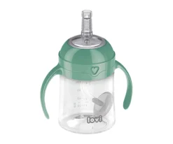 LOVI Primera Taza con Pajita Verde^Niños Vasos Para Bebés Y Niños