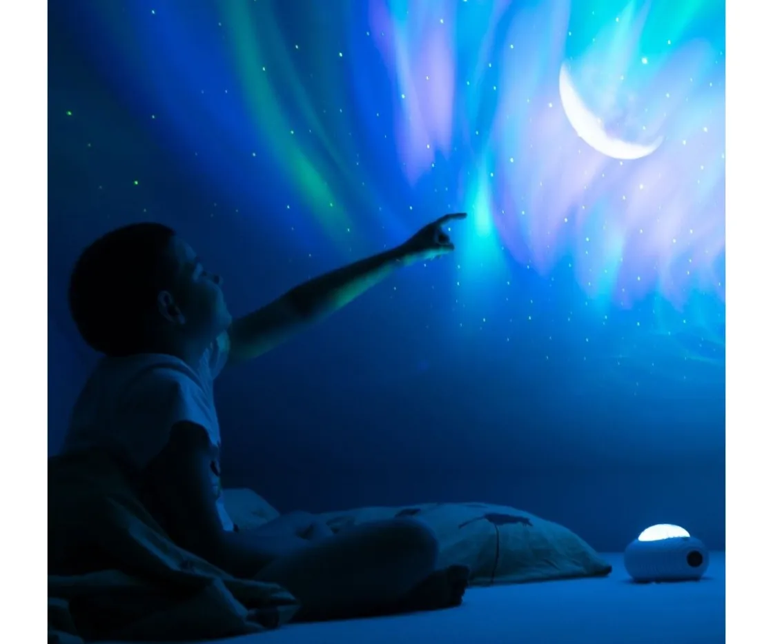 Niños Mary's Proyector UFO Galaxia RGBW con Control Remoto