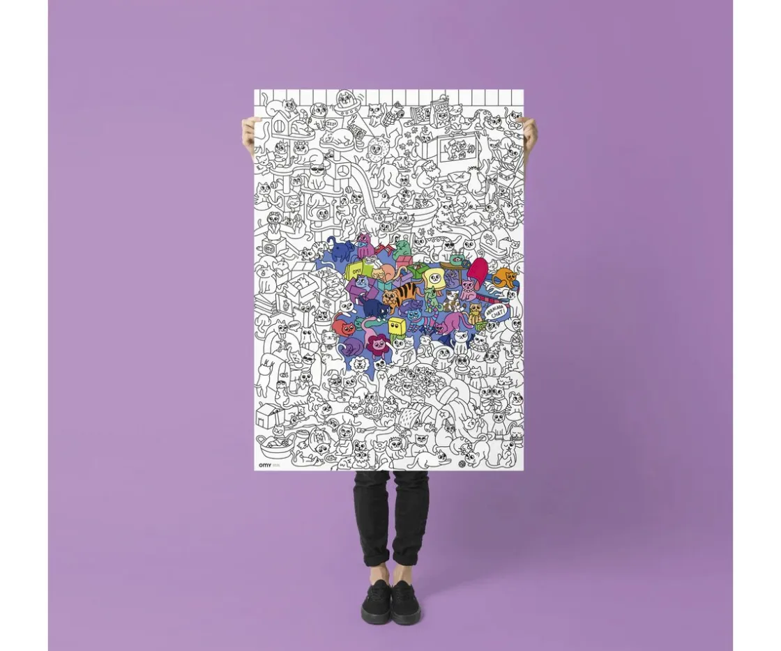 Omy Póster XL Kitty Para Colorear^Niños Manualidades Para Niños