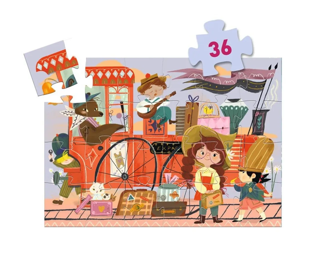 Niños Djeco Puzle Silueta El Viaje de Mia