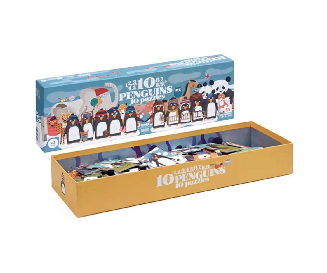 Niños Londji Puzzle 10 pingüinos