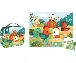Niños Janod Puzzle Bienvenidos al Corral 20 Piezas