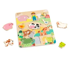 Niños Classic world Puzzle de Madera Granja