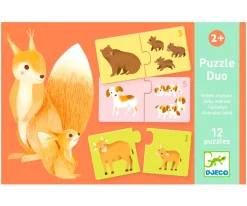 Niños Djeco Puzzle Dúo Baby Animals