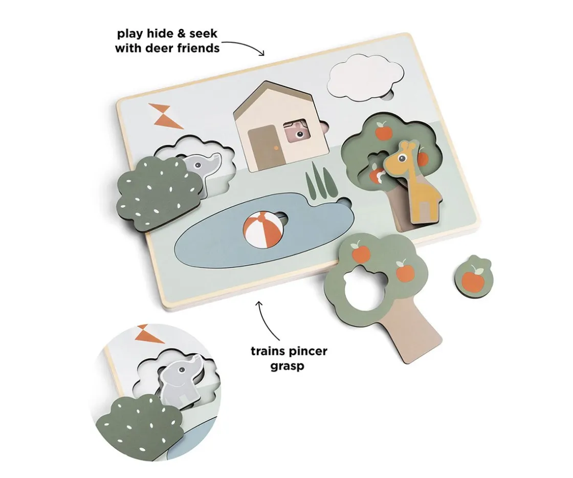 Niños Done by Deer Puzzle en Capas Deer Friends