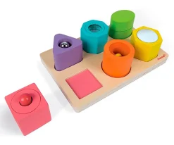 Niños Janod Puzzle Encajable Con Figuras Sensoriales
