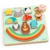 Niños Djeco Puzzle Encajable y Equilibrio Rainbow