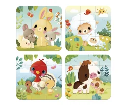 Niños Janod Puzzle Evolución Animales de la Granja