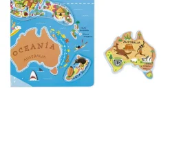 Niños Janod Puzzle Magnético Mapa del Mundo